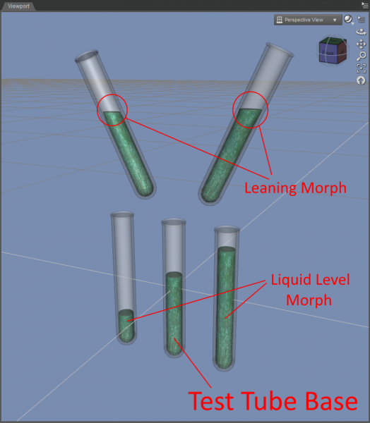 Test Tube With Liquid Level &amp; Angle Morphs
