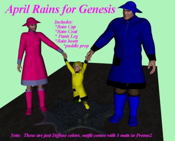 April Rains Outfit for Genesis 1