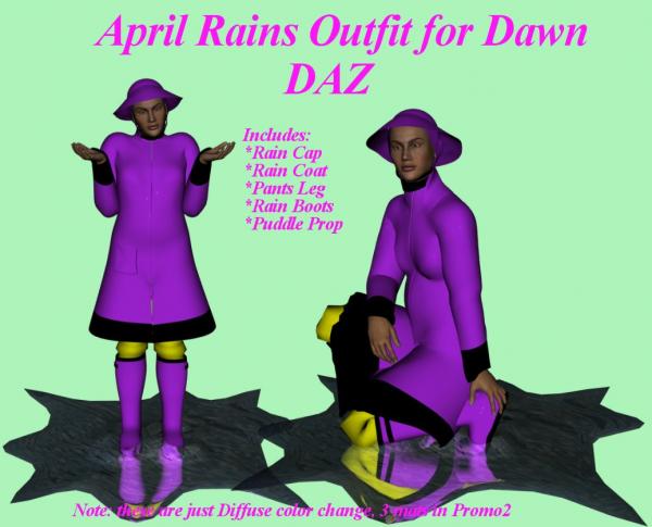 April Rains Outfit for Dawn (DAZ)