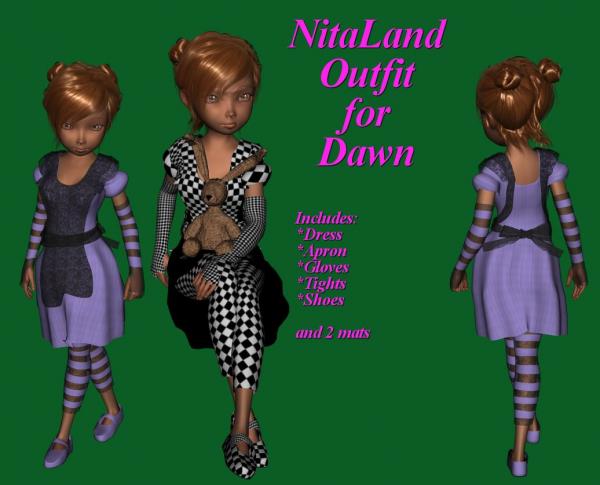 NitaLand Outfit for Dawn (Poser)