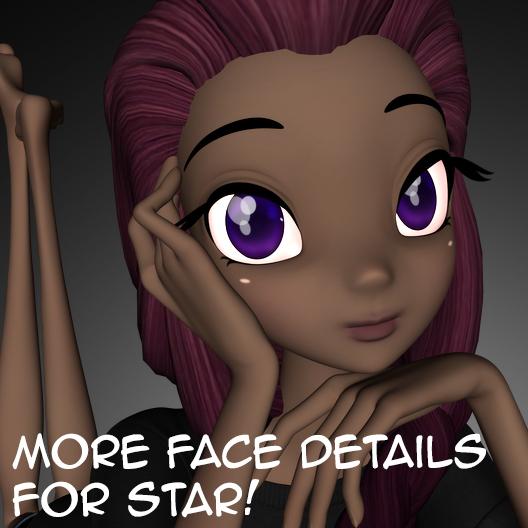 More Face Details For STAR! (DAZ)