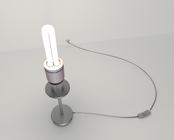 Tablelamp with rigged cable