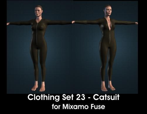 Catsuit for Mixamo Fuse and Unity3D