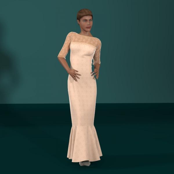 Wedding gown for Poser 9 Alyson