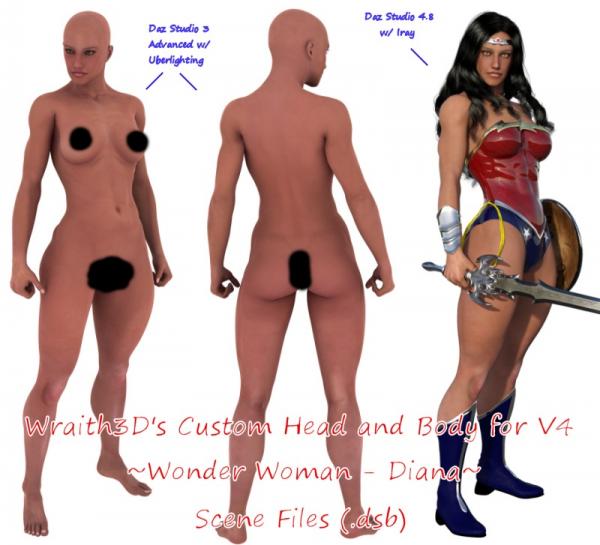 WonderWoman-Diana-V4 Custom Head and Body