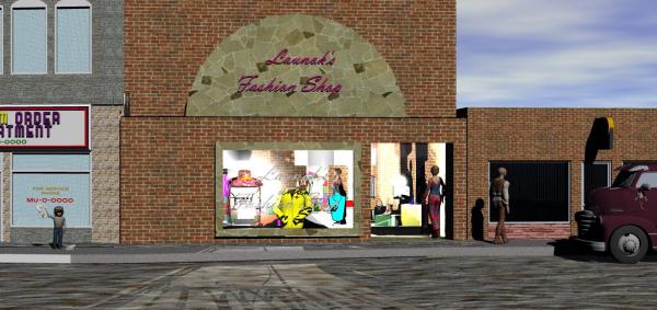 My own Fashion Shop used in street scene