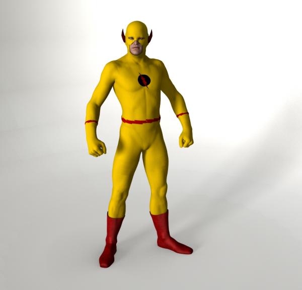 Reverse Flash Textures for Genesis G Suit