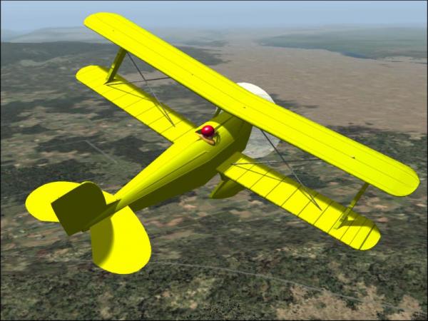 Stunt Bi-plane Low-poly