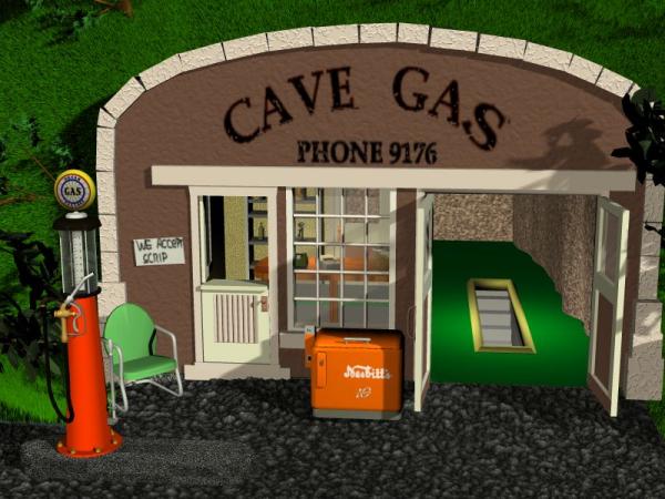 1940 Cave Gas station