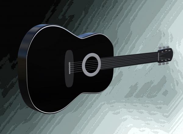 Guitar model for Daz3d - updated