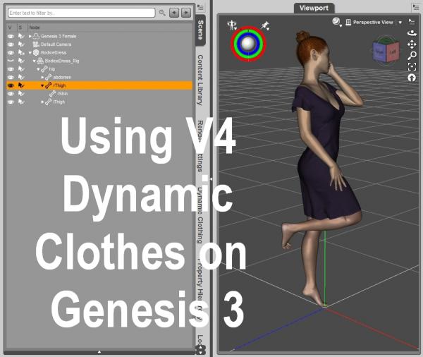Using V4 Dynamic Clothes on Genesis 3 Female