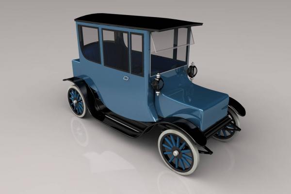 1912 Rauch-Lang electric car.