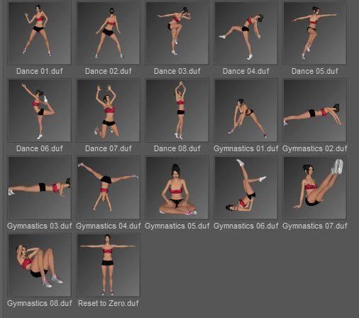 Gymnastics & Dance poses for Genesis 2 female