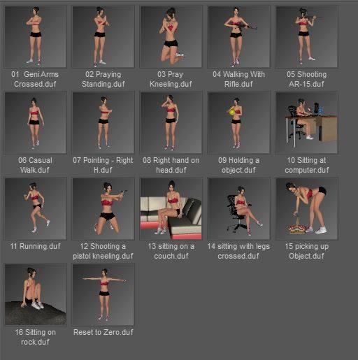 Hard to find everyday poses  for genesis 2 female