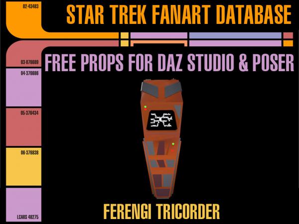 [Free Prop] Ferengi Tricorder for Daz and Poser