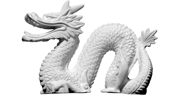 3D scan of plastic dragon 1