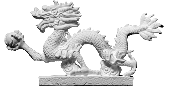 3D scan of plastic dragon 2