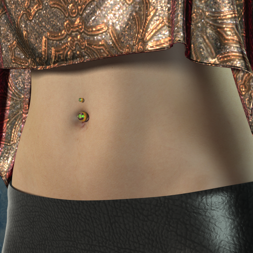 Belly piercings for Genesis 3 Female