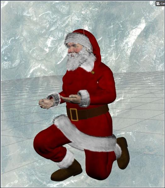 Santa Pose set for Santa Claus Character Genesis 3