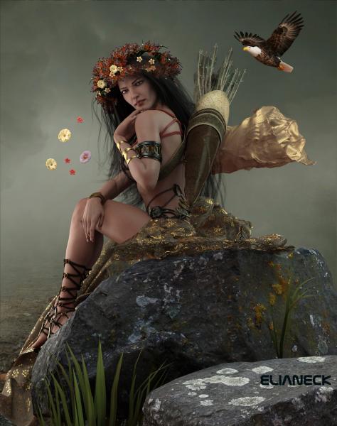 Warrior woman by Elianeck