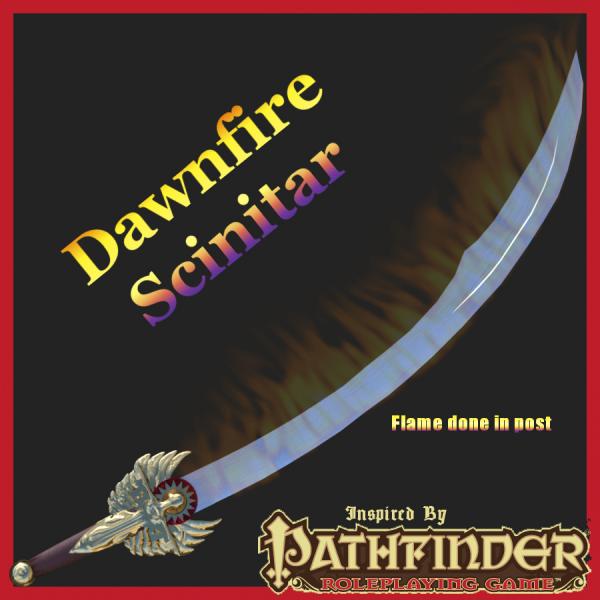 The Dawnfire Scimitar of Sarenrae
