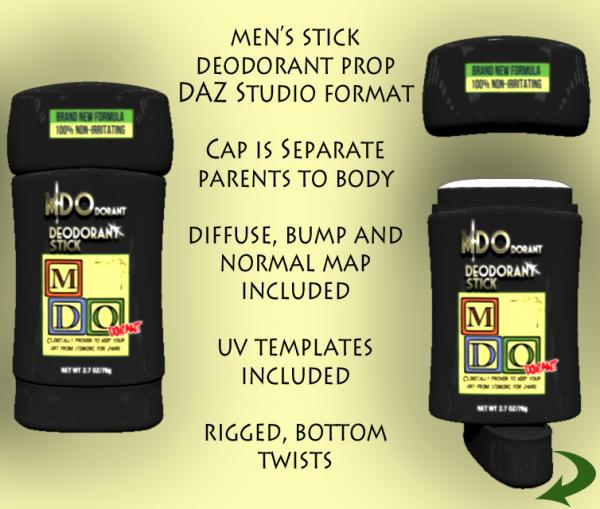 Men&#039;s Stick Deodorant Prop for DAZ Studio