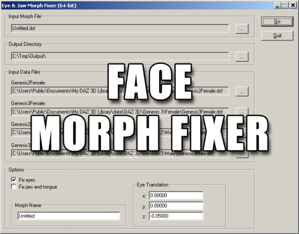 Eye &amp; Jaw Morph Fixer for Face Morphs