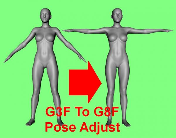 G3F G8F pose adjust scripts - Legs, Arms and Full
