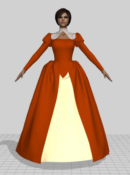 Early Elizabethan Dress (MD6.5) for Avatar &quot;C&quot;