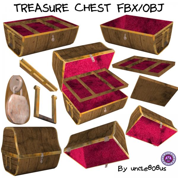 Treasure Chest FBX OBJ