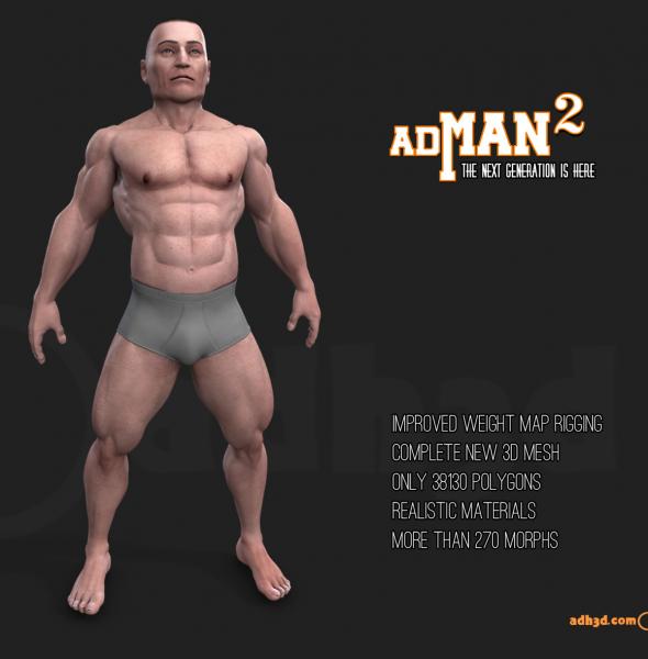 adman v2 :original Poser 9+ figure