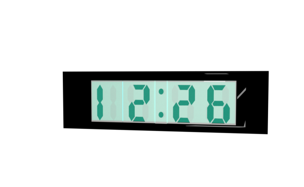 Digital Clock with changable numerals