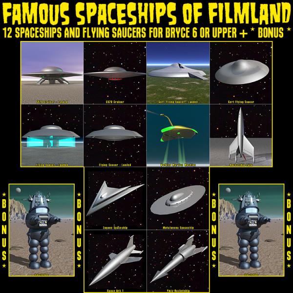 Famous Spaceships of Filmland for Bryce