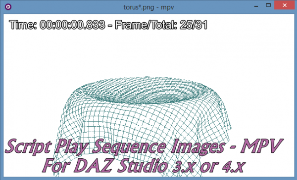 Script DAZ For Play Sequence Images or Video