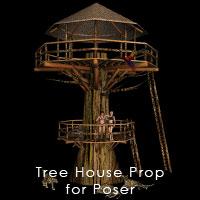 Tree House Prop for Poser
