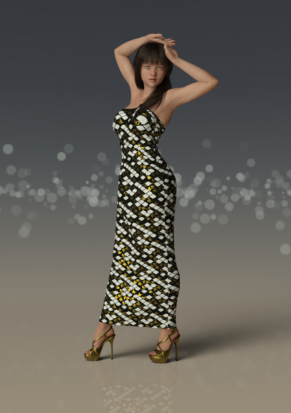 V4 Dress Fitted to Genesis 3 with Dforce