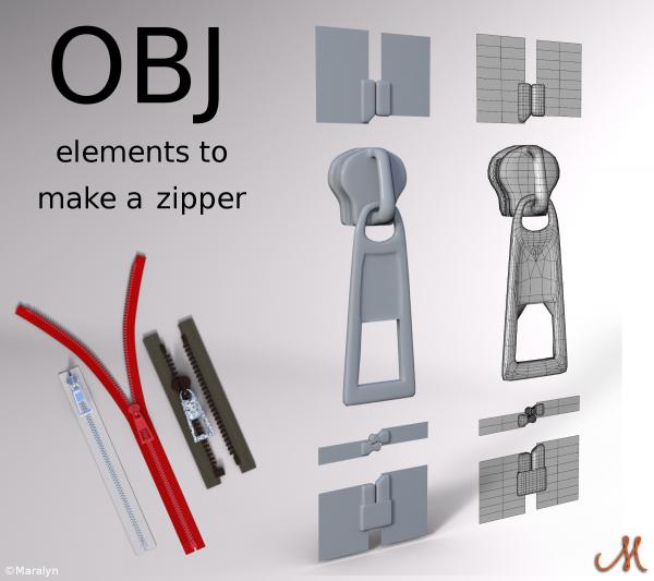 OBJ Zipper elements