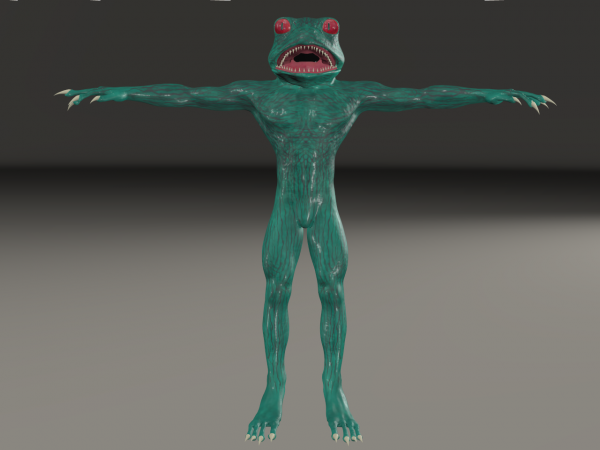 Blue Slaad Texture and Inner Mouth Material Update