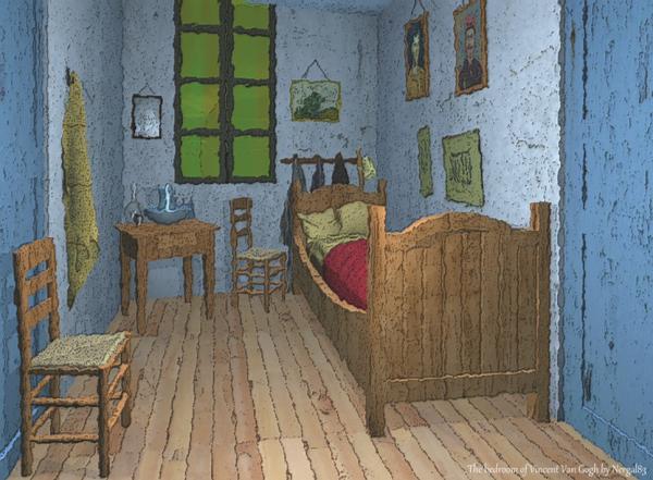 The bedroom of Vincent Van Gogh