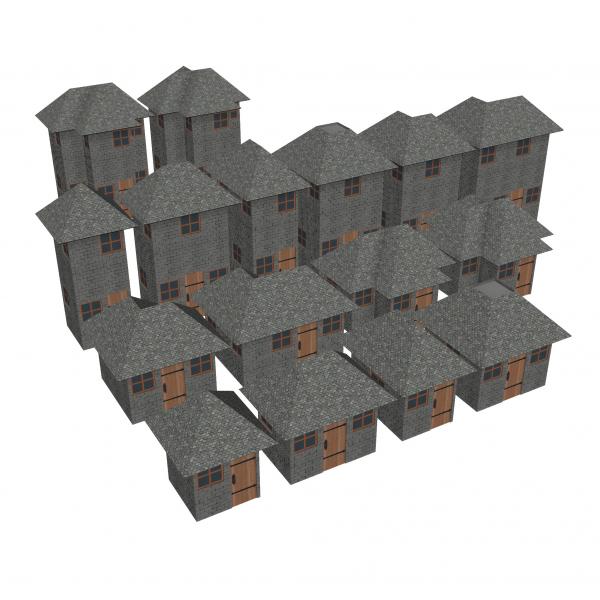 Modular Brick House Set