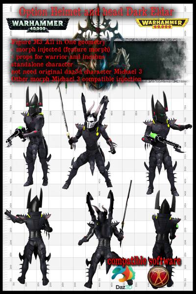 dark eldar warrior for M3 warhammer 40k
