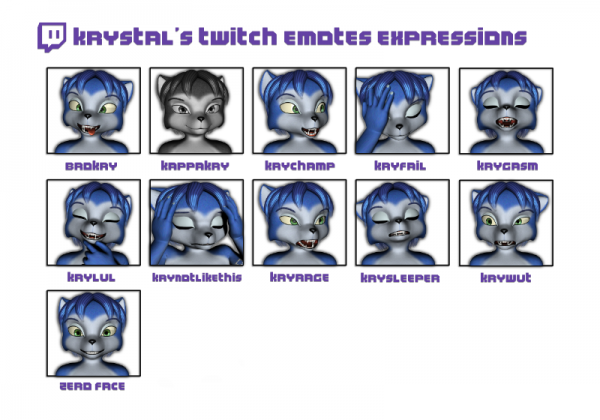 Krystal&#039;s Twitch Emotes Expressions