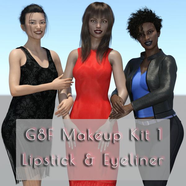 Genesis 8 Female Makeup Kit 1 - Lips and Eyeliner