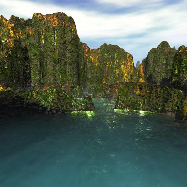 The Golden Dwarf Cliffs Background Image