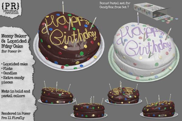 &quot;Messy Baker&quot; Set 8: Lopsided Birthday Cake