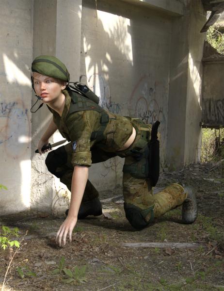 Mercenary Outfit for Genesis 8 Female