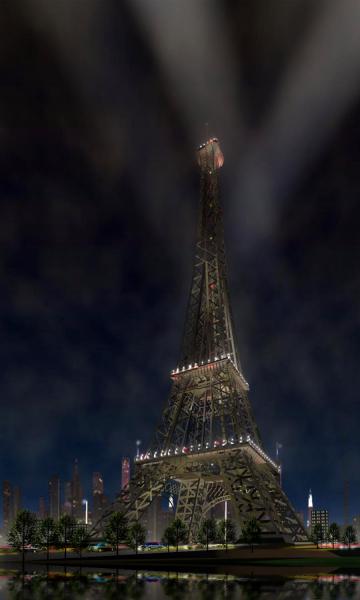 misty nights of the eiffel tower