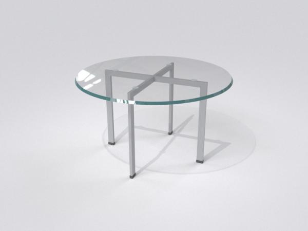 Mesa de vidrio y metal (vray)