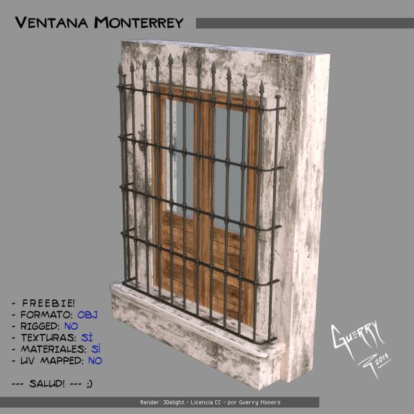 Ventana Monterrey / window with colonial grille