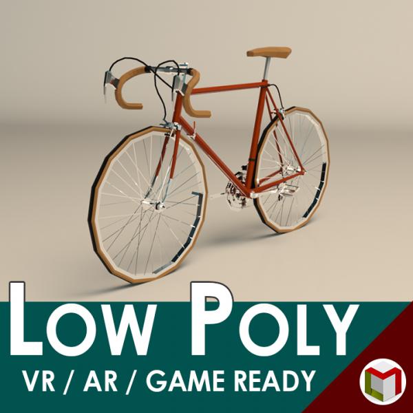 Low Poly Vintage Racing Bike